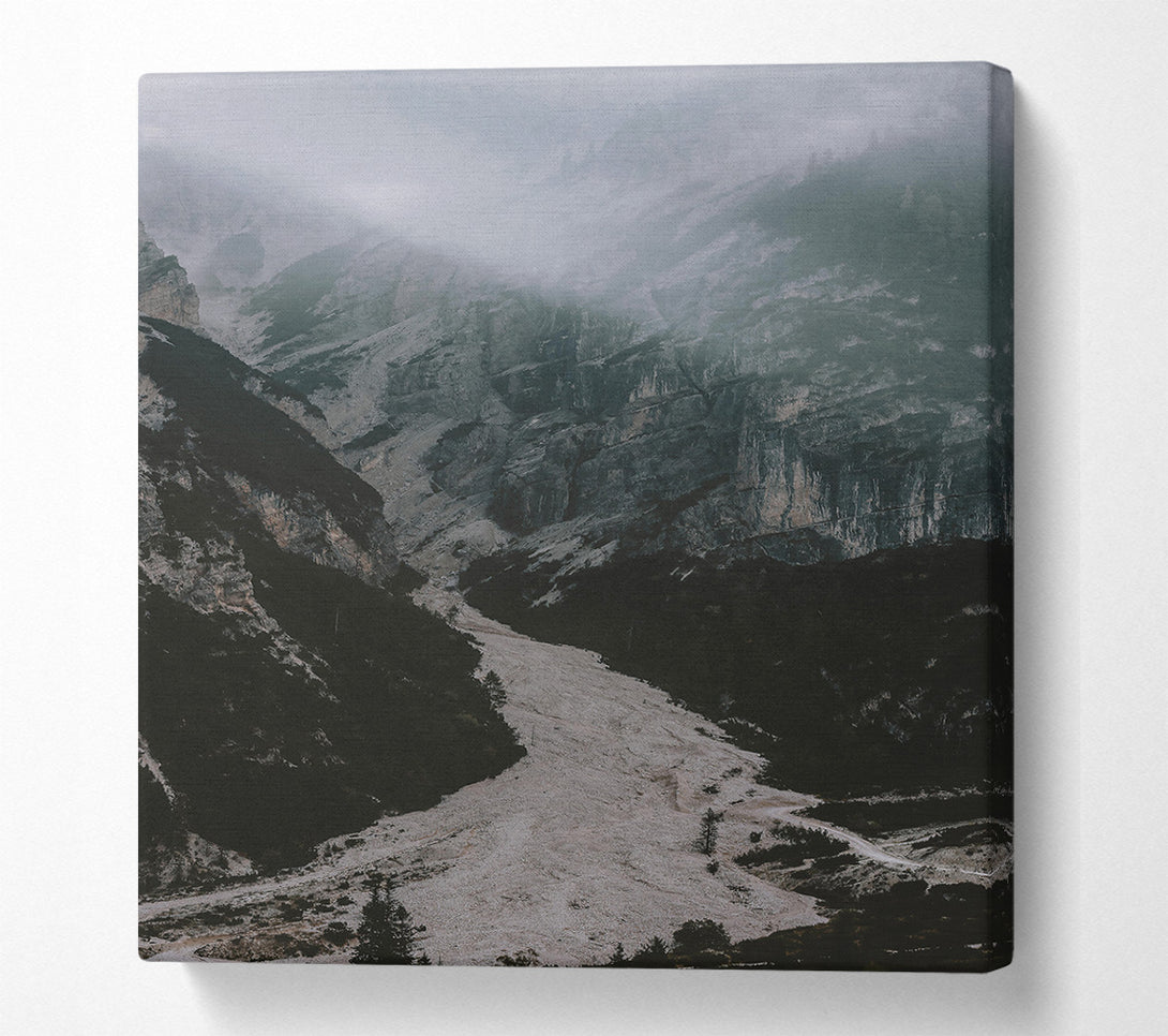  A Canvas Print of Grey Mountain Valley Canvas Print