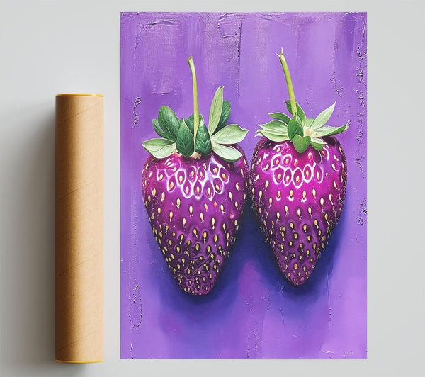Purple Strawberry Delight Giclee Print