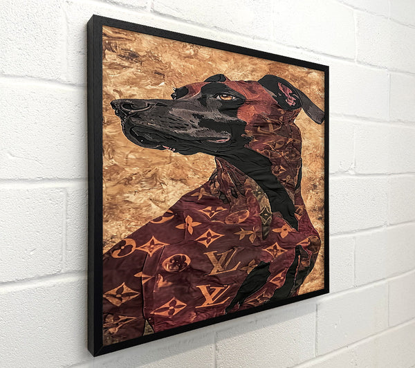 Burgundy Canine Canvas