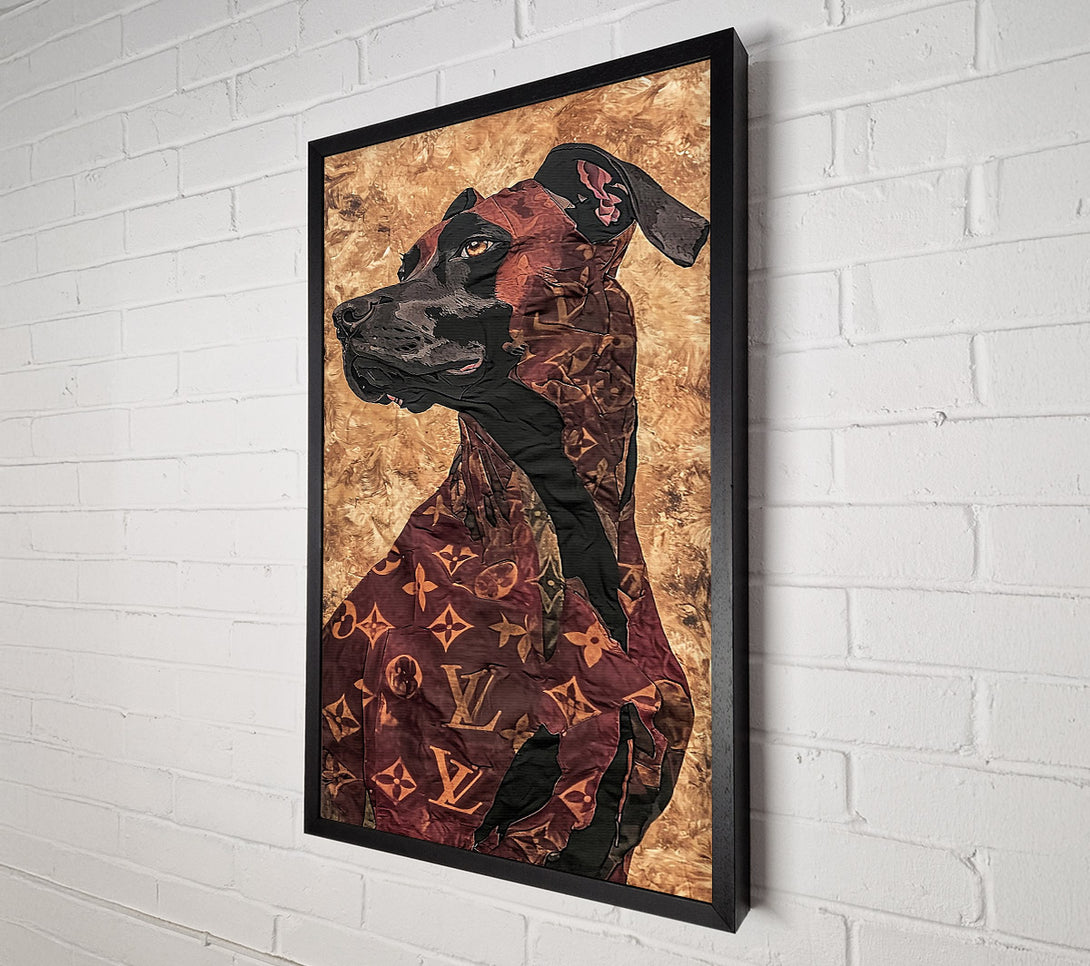  A Canvas Print of Burgundy Canine Canvas Canvas Art