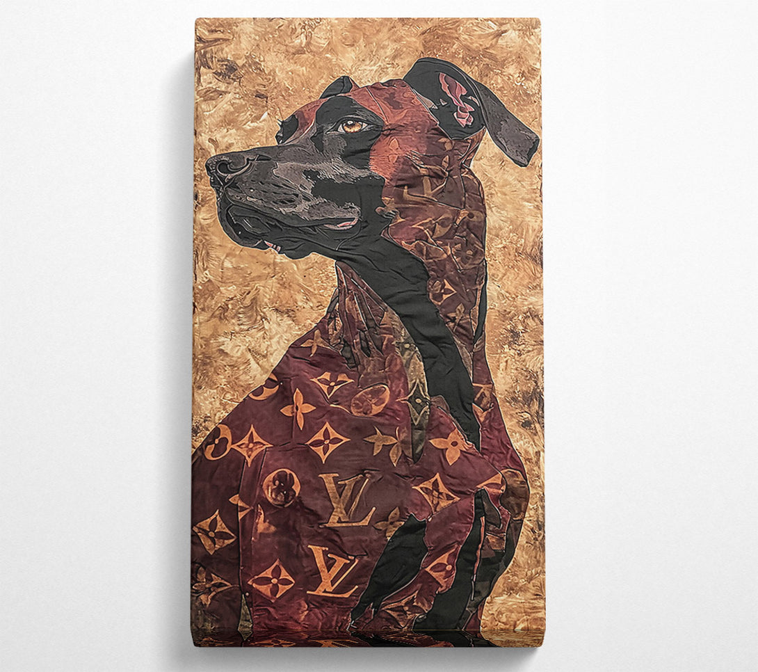  A Canvas Print of Burgundy Canine Canvas Canvas Art