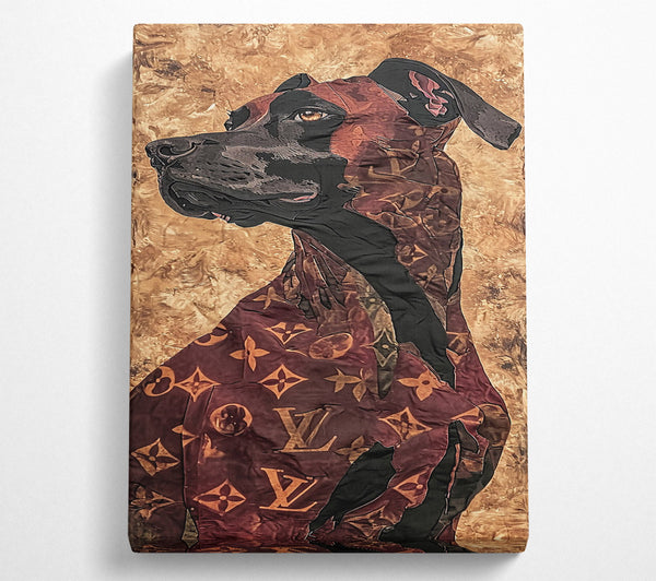  A Canvas Print of Burgundy Canine Canvas Canvas Art