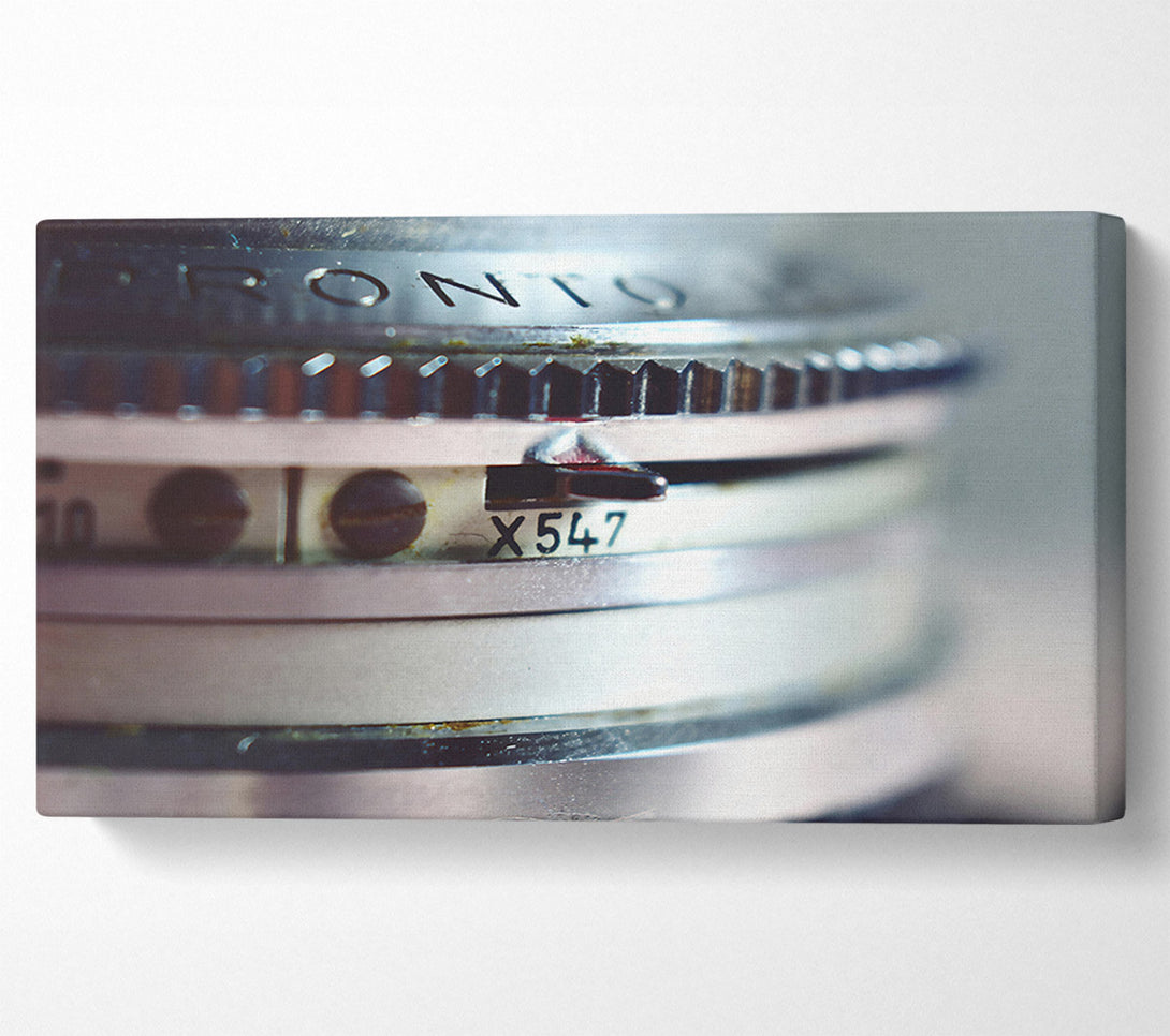  A Canvas Print of Silver Lens Detail Canvas Print