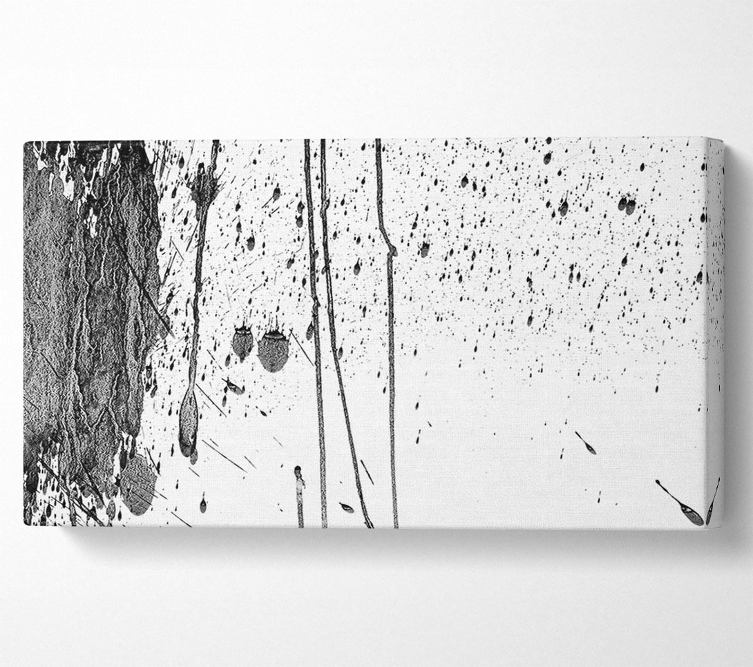  A Canvas Print of Black Ink Splattering Canvas Wall Art