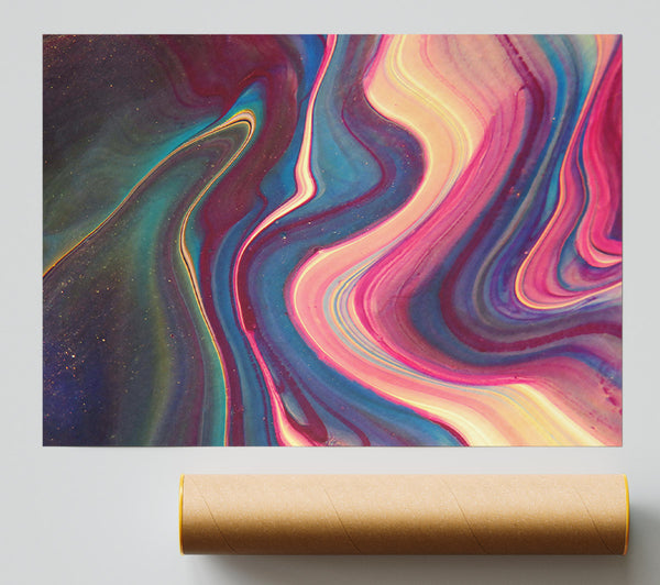 Crimson Swirls Of Joy Print