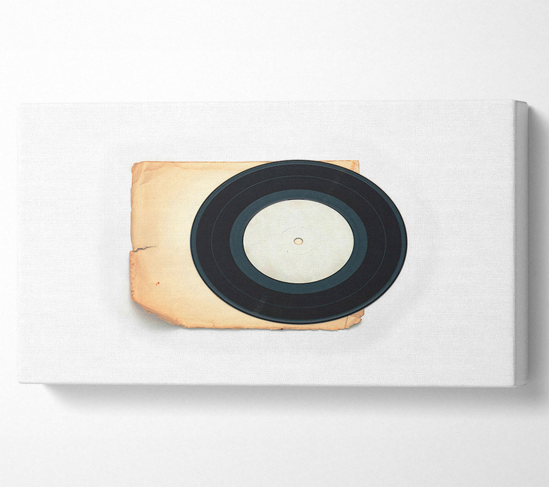 A Canvas Print of Black Vinyl On Tan Canvas Art