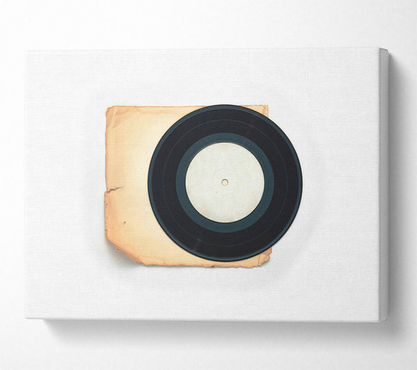  A Canvas Print of Black Vinyl On Tan Canvas Art