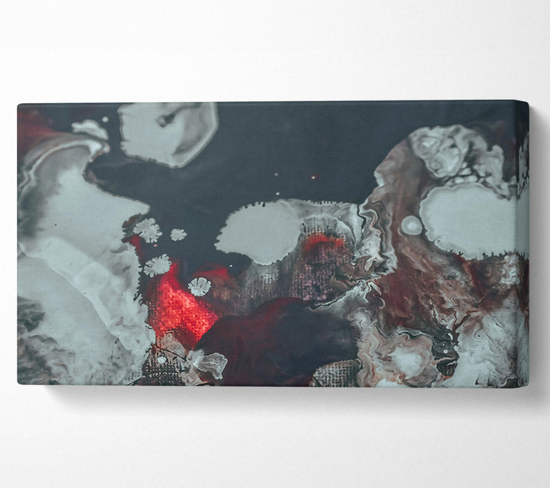  A Canvas Print of Crimson Abstract Swirls Canvas Wall Art