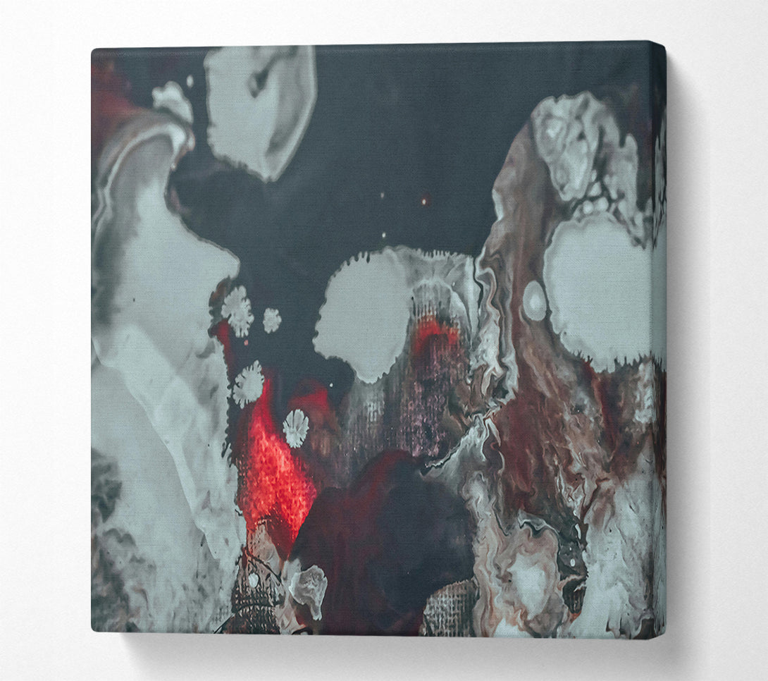  A Canvas Print of Crimson Abstract Swirls Canvas Wall Art