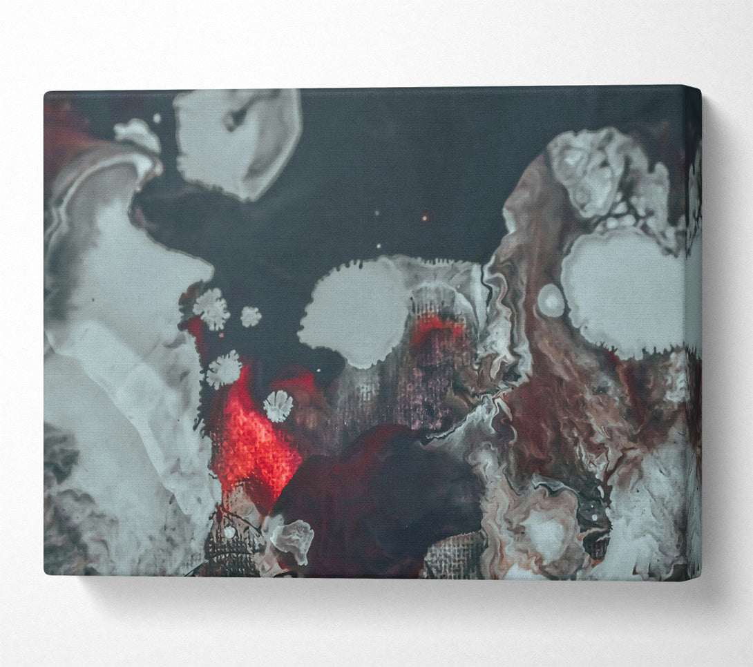  A Canvas Print of Crimson Abstract Swirls Canvas Wall Art