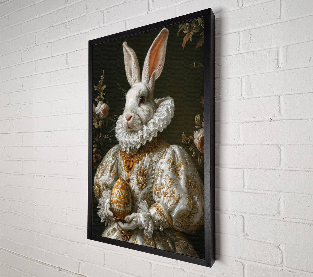  A Canvas Print of Golden Easter Bunny Canvas Print