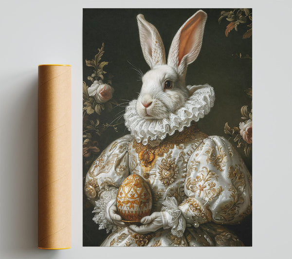 Golden Easter Bunny Poster