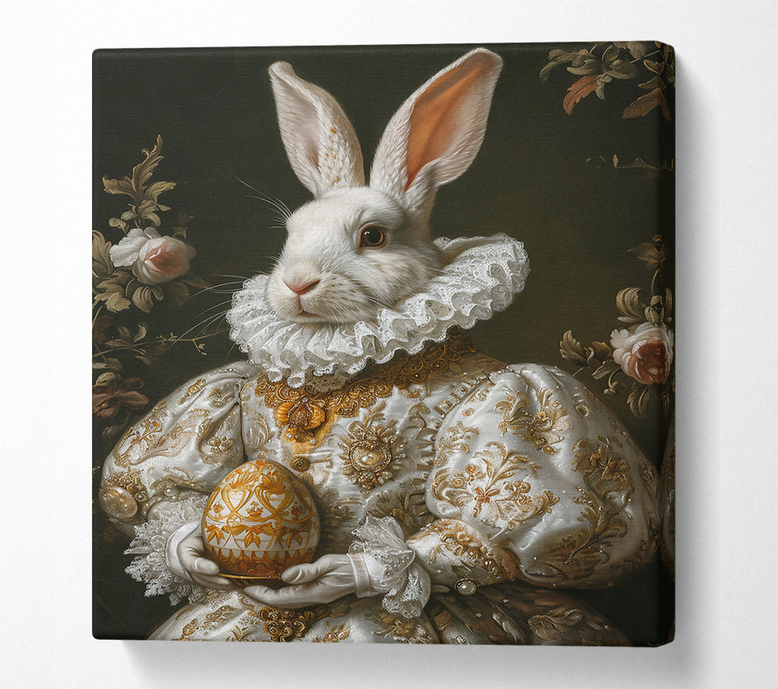  A Canvas Print of Golden Easter Bunny Canvas Print