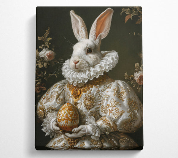  A Canvas Print of Golden Easter Bunny Canvas Print
