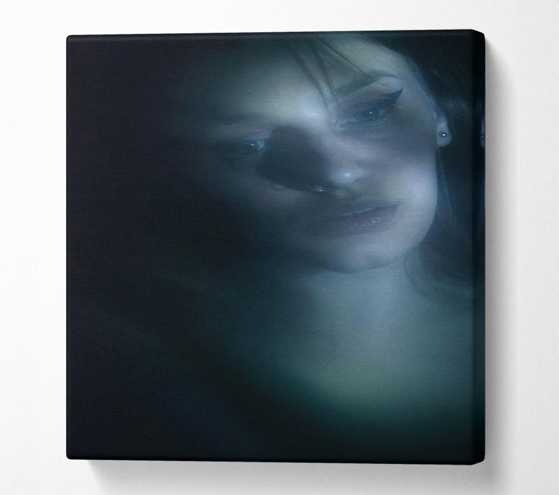  A Canvas Print of Blue Shadows Embrace Canvas Wall Art