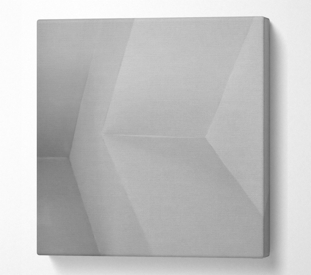  A Canvas Print of White Corner Geometry Canvas Print