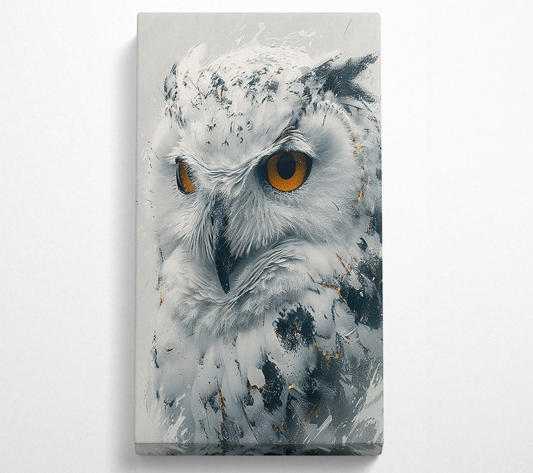  A Canvas Print of Golden Owl Gaze Canvas Wall Art