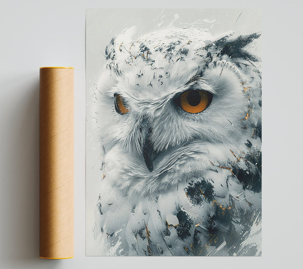 Golden Owl Gaze Print