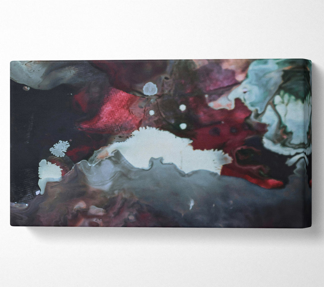  A Canvas Print of Crimson And Gray Swirl Canvas Art