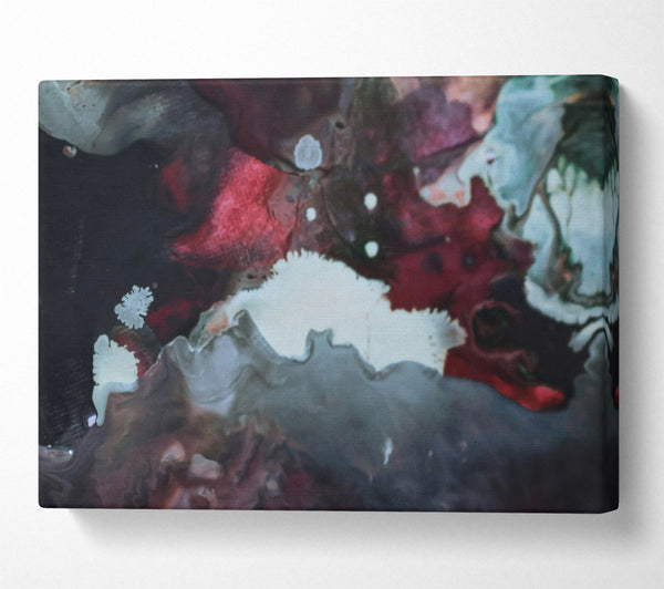  A Canvas Print of Crimson And Gray Swirl Canvas Art