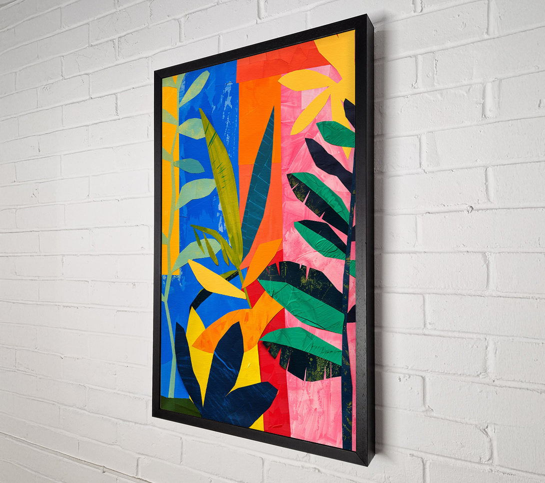  A Canvas Print of Blue Abstract Foliage Canvas Art