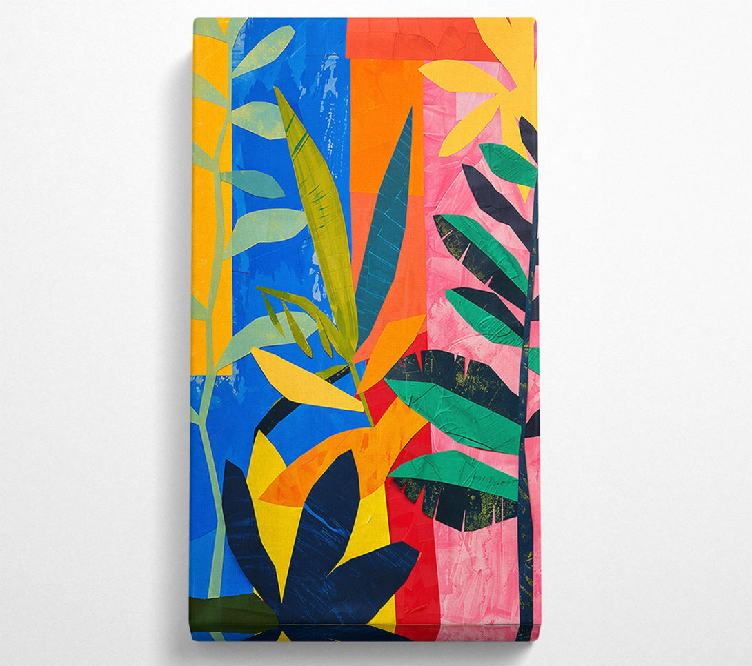  A Canvas Print of Blue Abstract Foliage Canvas Art
