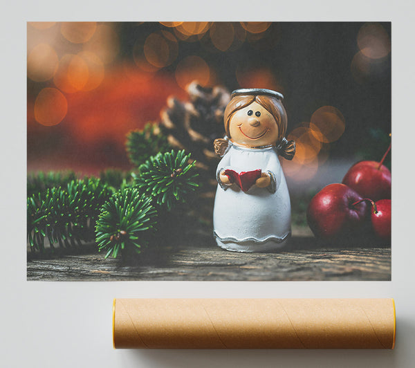 Red Angel Festive Cheer Giclee Print