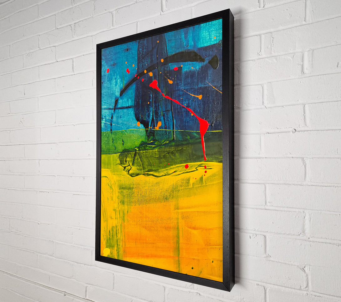  A Canvas Print of Golden Splashes Of Color Canvas Wall Art