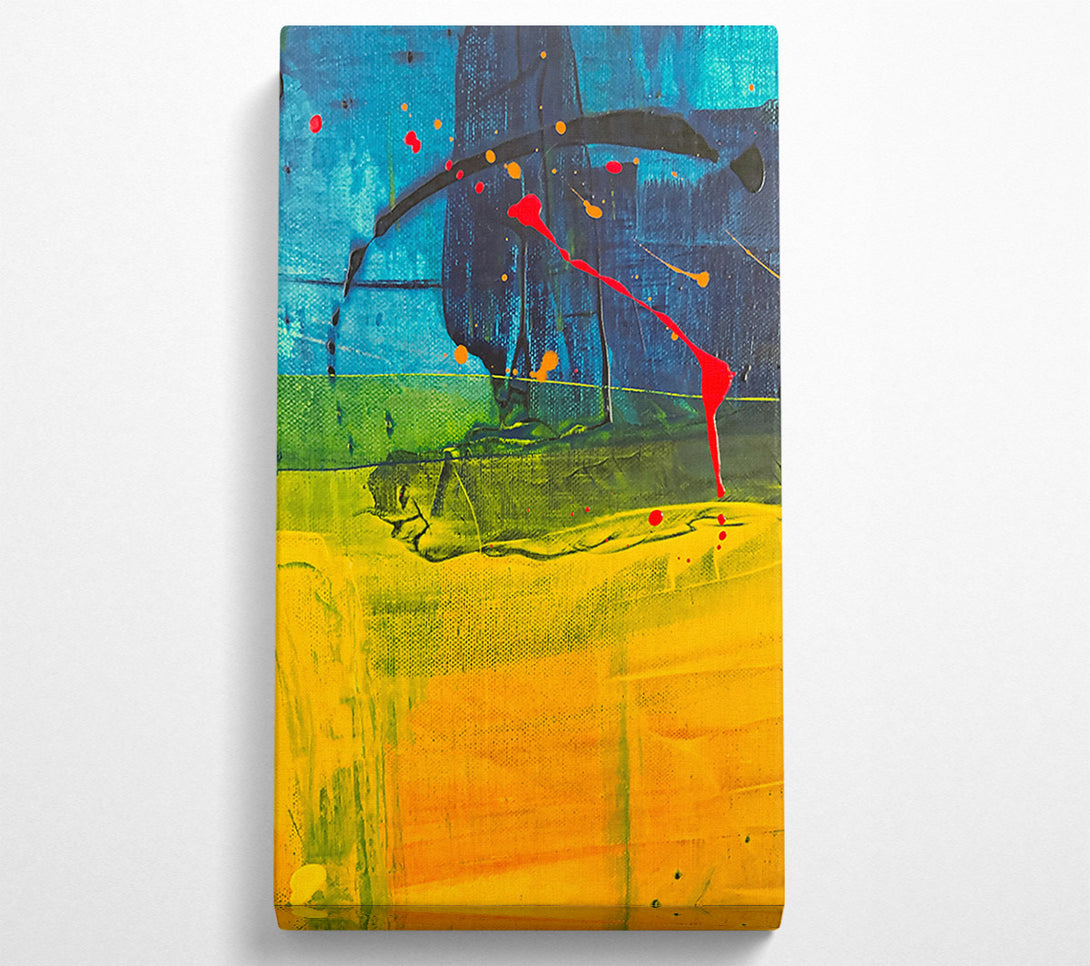  A Canvas Print of Golden Splashes Of Color Canvas Wall Art