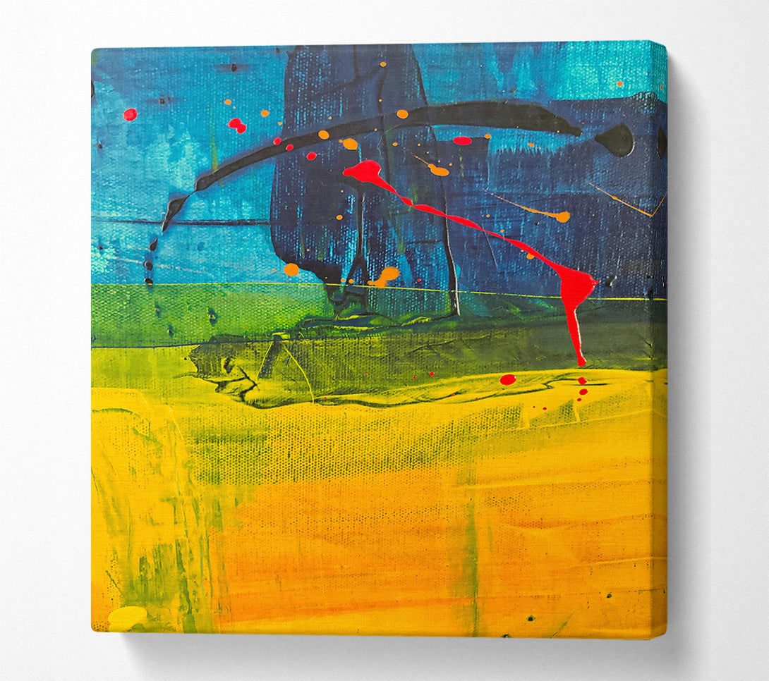  A Canvas Print of Golden Splashes Of Color Canvas Wall Art