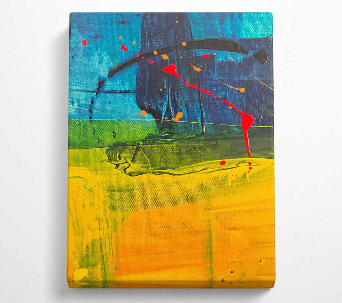  A Canvas Print of Golden Splashes Of Color Canvas Wall Art