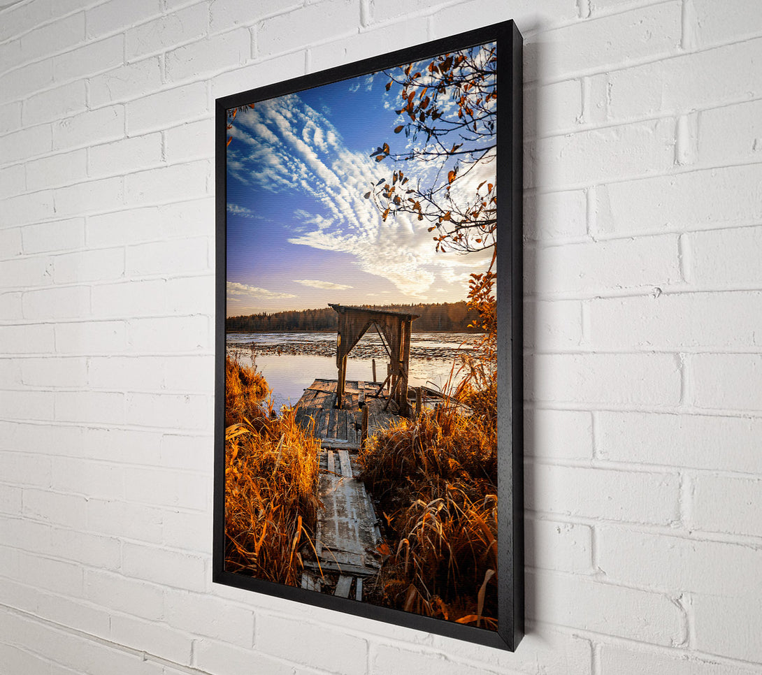  A Canvas Print of Golden Sunset Dock Canvas Print
