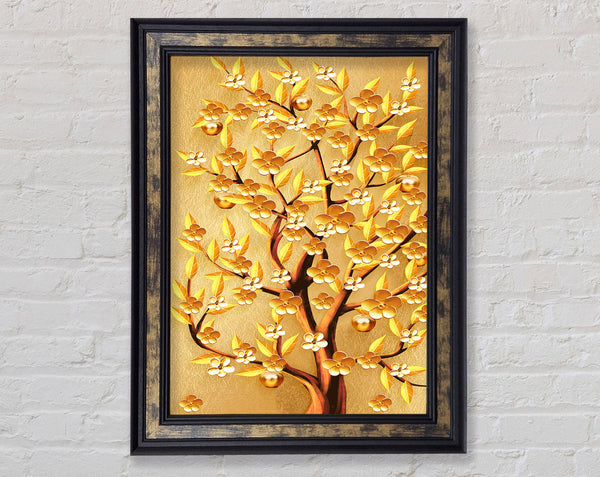 Gold Apple Tree Framed Print
