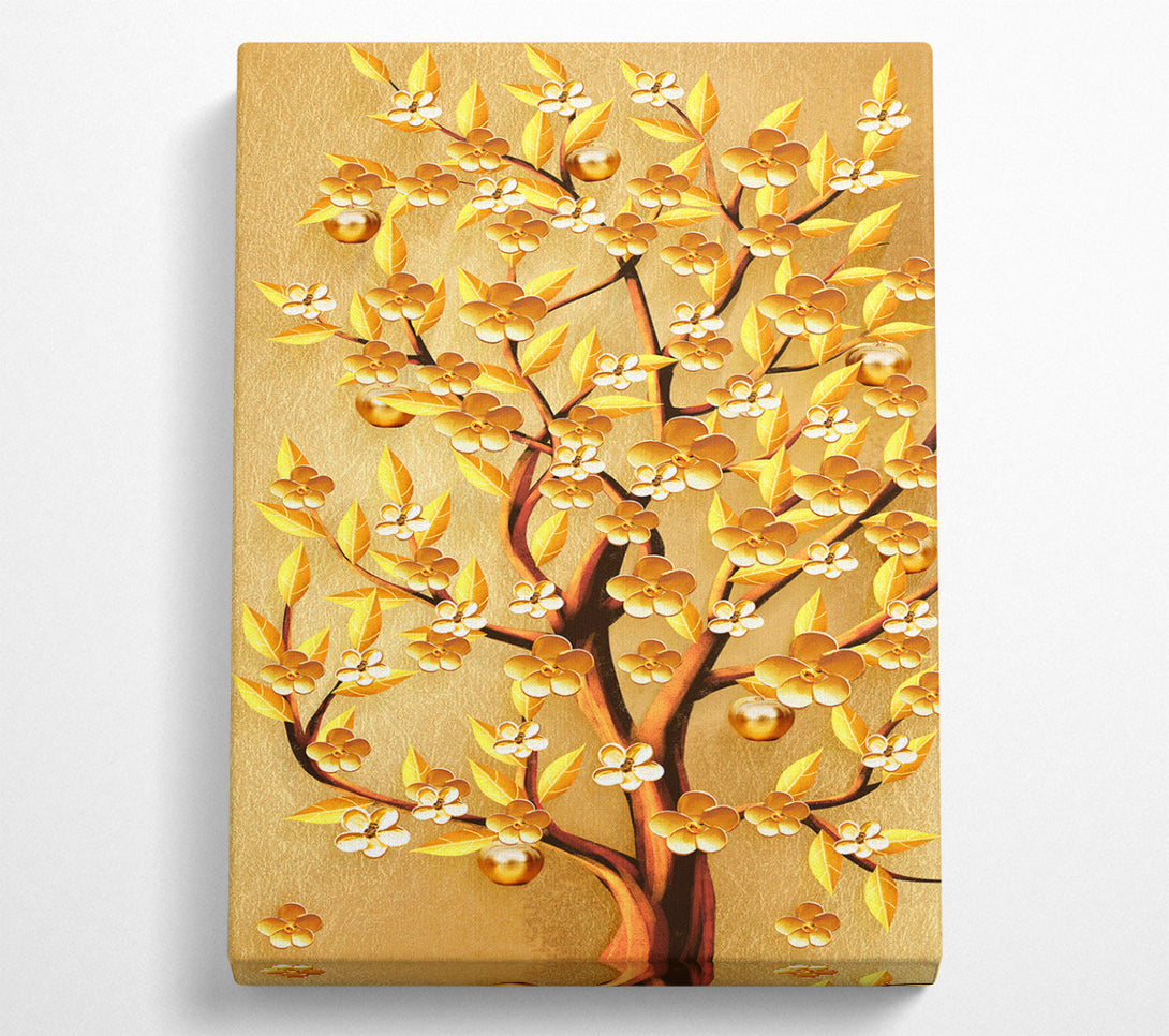  A Canvas Print of Gold Apple Tree Canvas Print