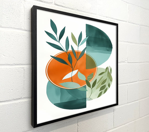 Teal Leaf Circles