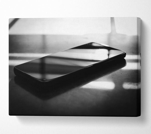  A Canvas Print of Black Phone Reflections Canvas Print