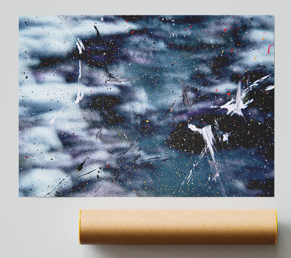 Blue Cosmic Dance Poster