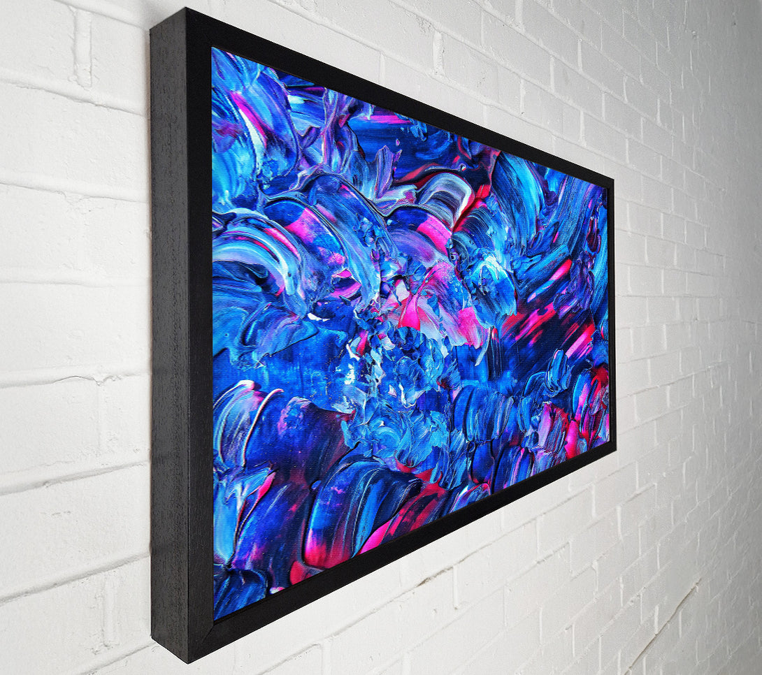  A Canvas Print of Azure Abstract Swirls Canvas Print