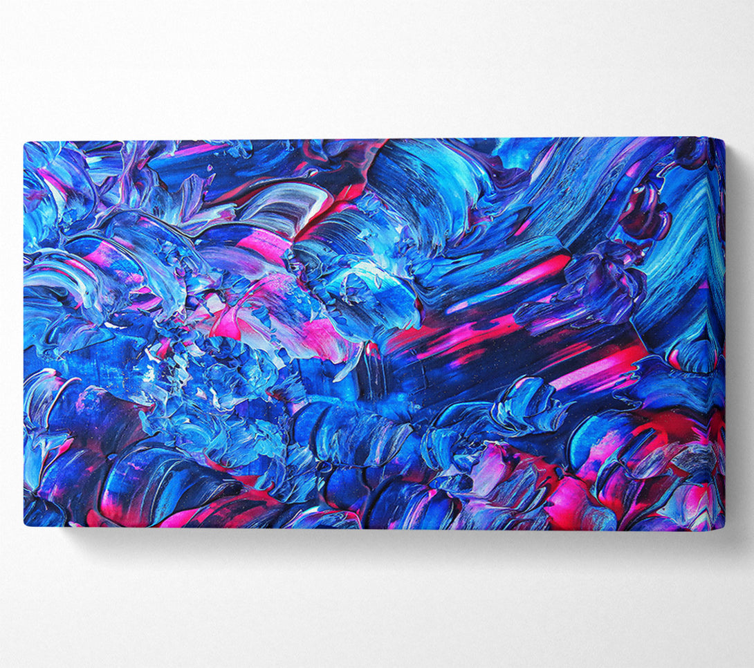  A Canvas Print of Azure Abstract Swirls Canvas Print