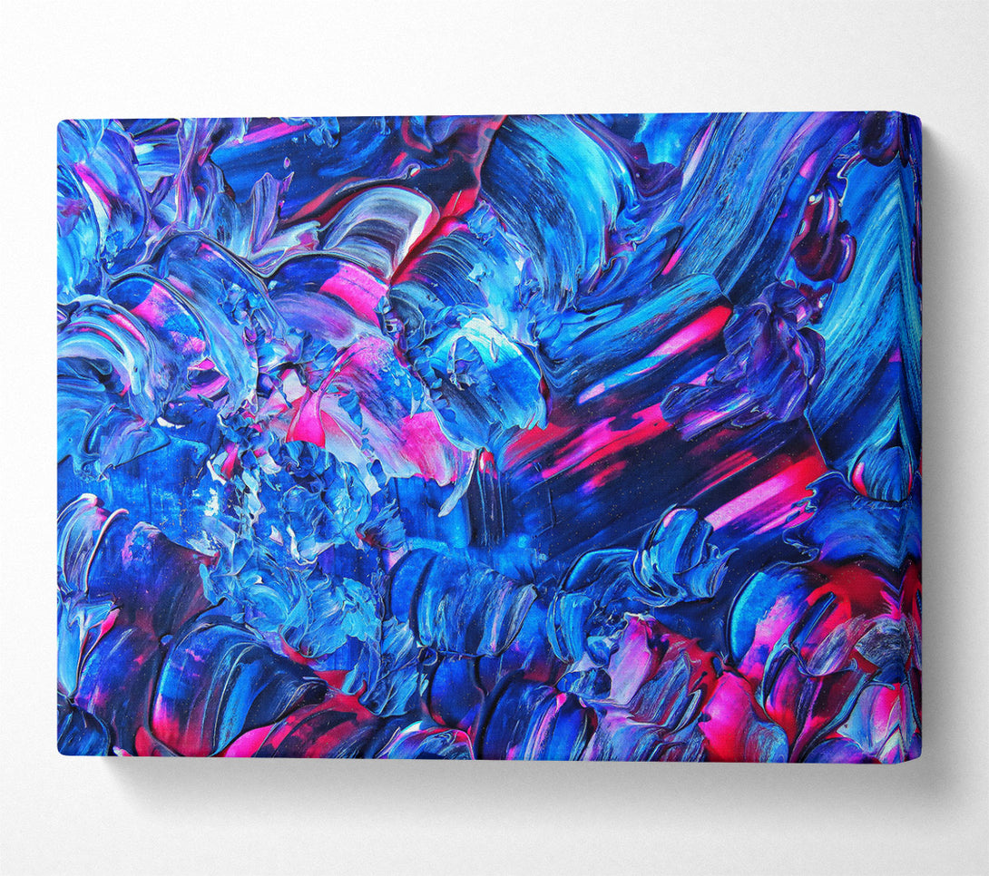  A Canvas Print of Azure Abstract Swirls Canvas Print