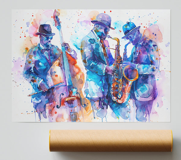 Blue Jazz Trio Giclee Print