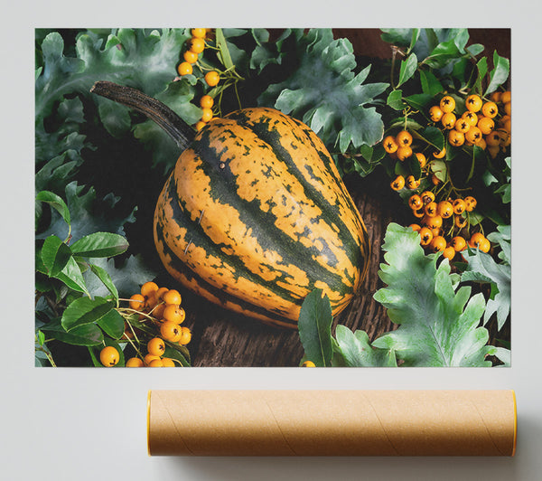 Golden Striped Gourd Print