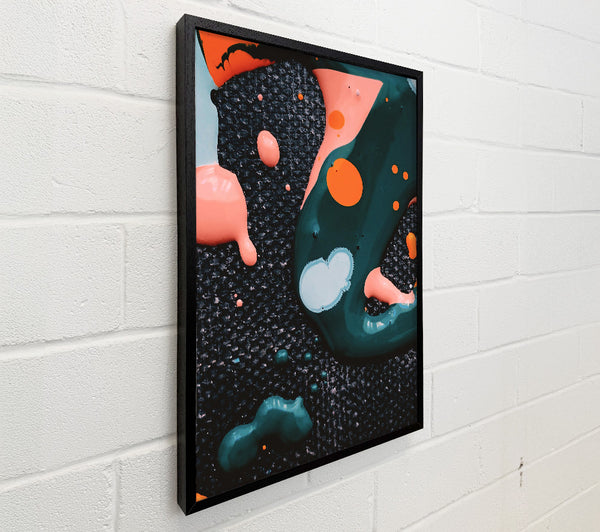 Teal Abstract Drips