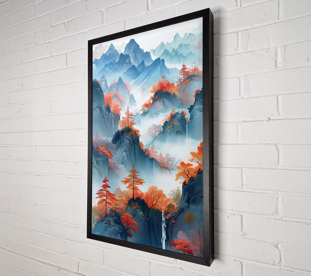  A Canvas Print of Blue Mountains In Mist Canvas Print
