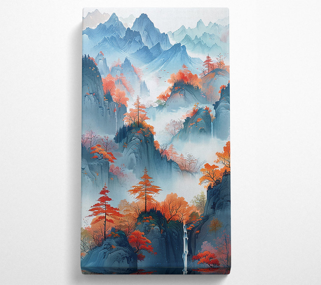 A Canvas Print of Blue Mountains In Mist Canvas Print