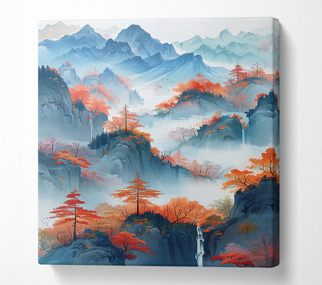  A Canvas Print of Blue Mountains In Mist Canvas Print