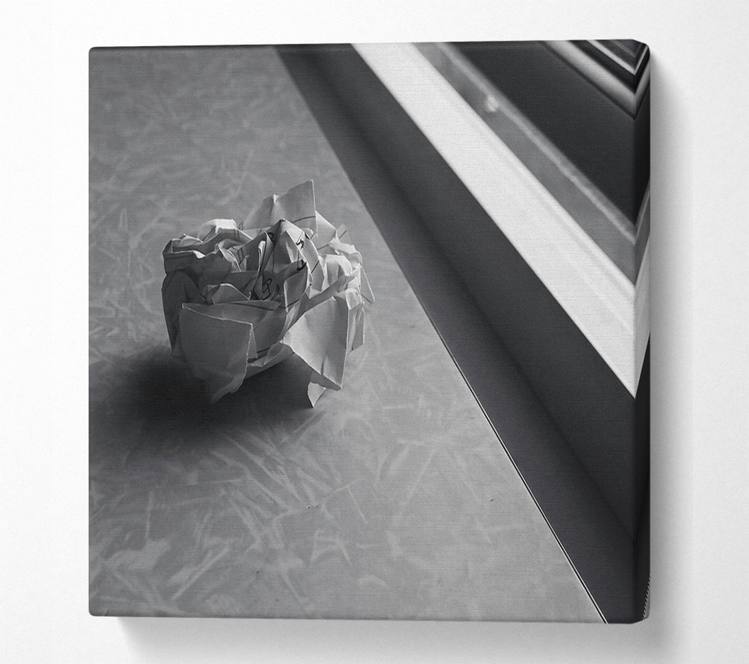  A Canvas Print of White Paper Crumble Canvas Print