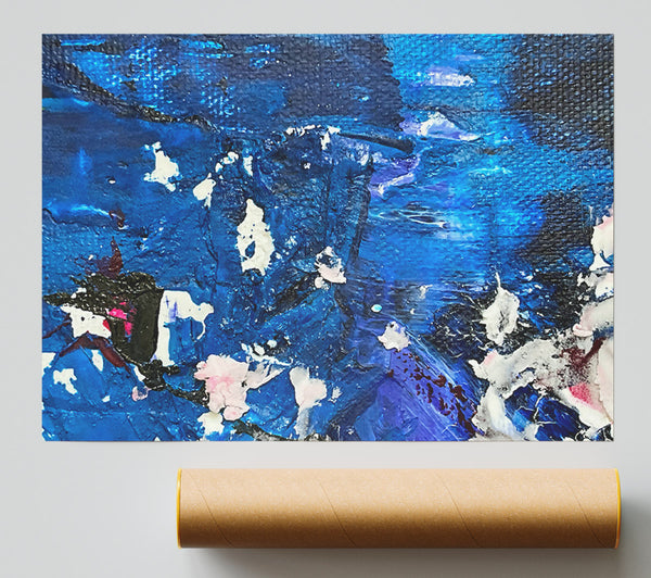 Cobalt Abstract Expressionism Poster