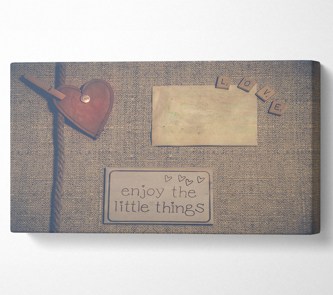  A Canvas Print of Brown Love Notes Canvas Print