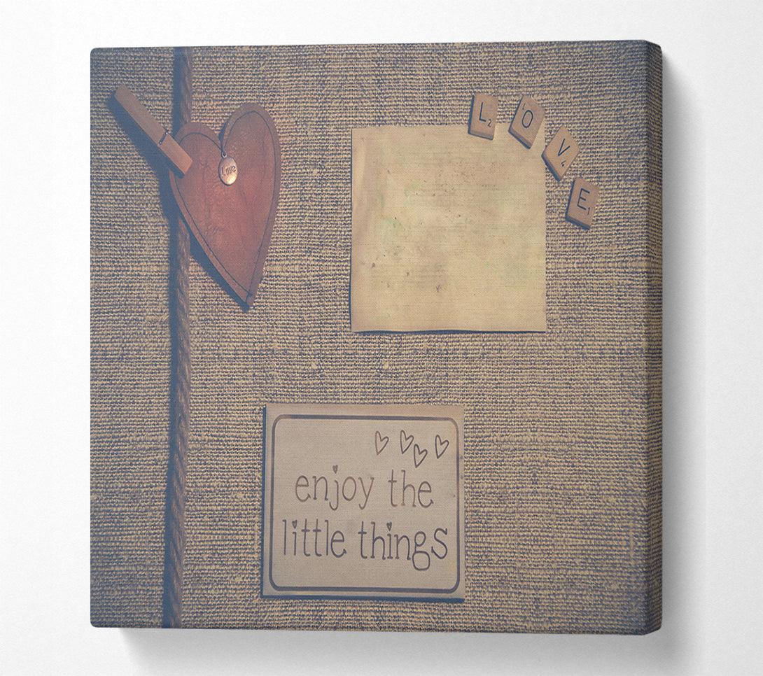  A Canvas Print of Brown Love Notes Canvas Print